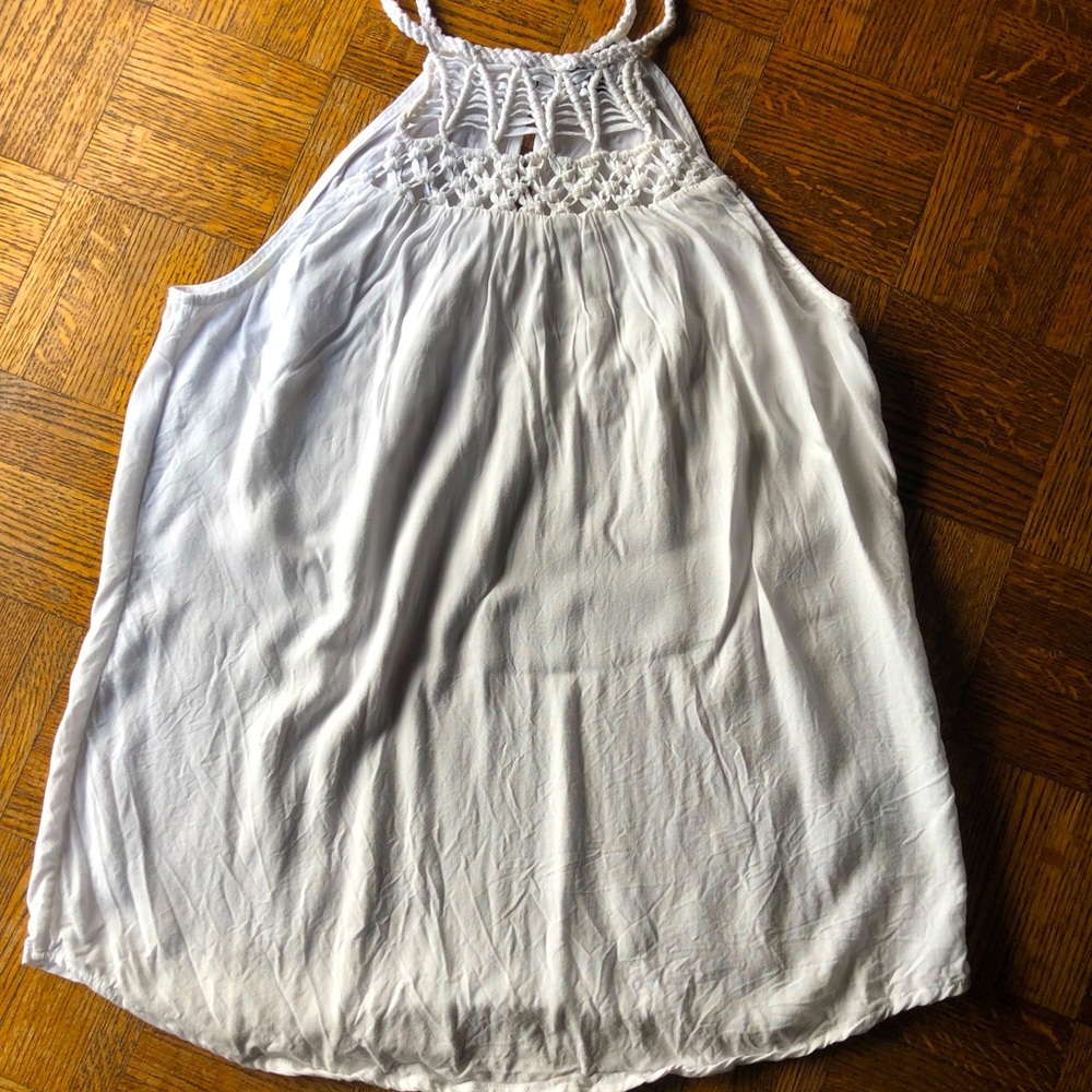 Boho white tank